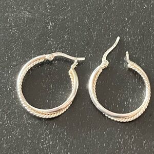 Elegant Sterling Silver Hoop Earrings